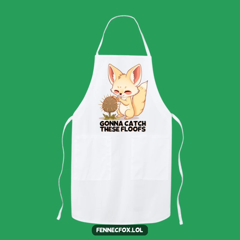 Funny Fennec Fox Batting Tumbleweed Apron: Hilarious Kitchen Fun Gift