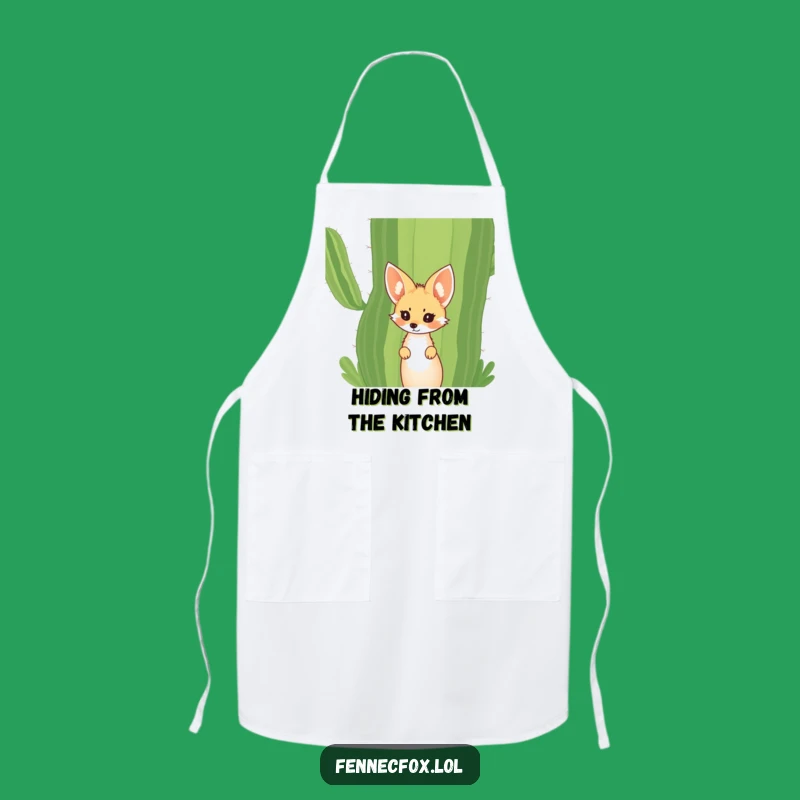 Funny Fennec Fox Cactus Apron: Hilarious Desert Chef Gift