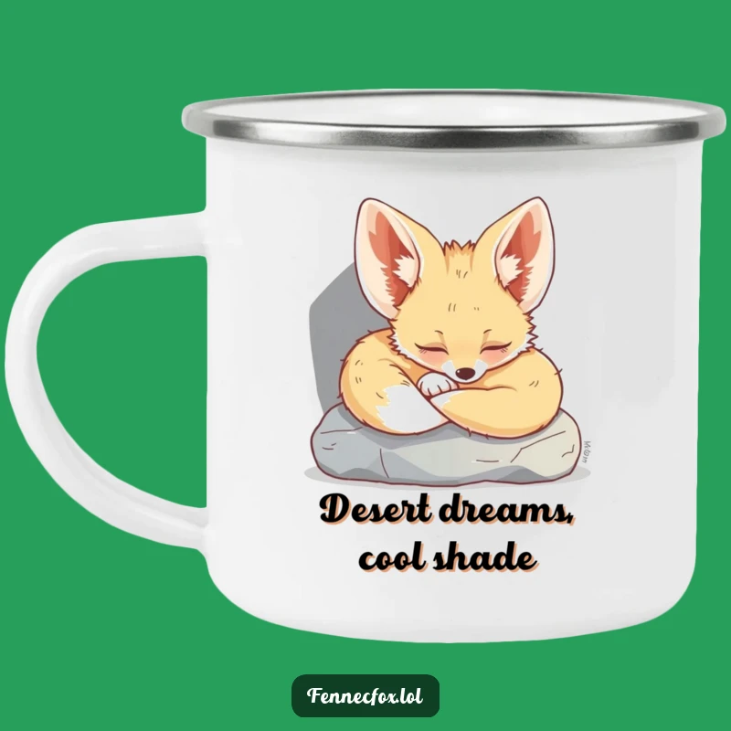 Funny Fennec Fox Camping Mug: Durable Sleeping Fox Drinkware, Great Funny Gift