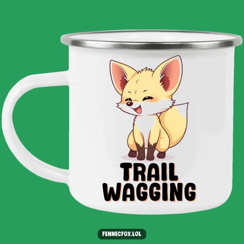 Durable Funny Fennec Fox Tail Wagging Camping Mug - Your Go-To for Outdoor Adventures