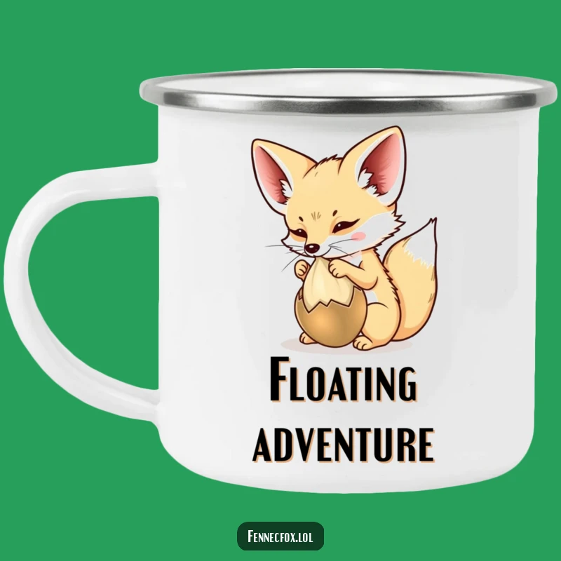 Funny Fennec Fox Camping Mug: Playful Chaser Character, Outdoor Funny Gift