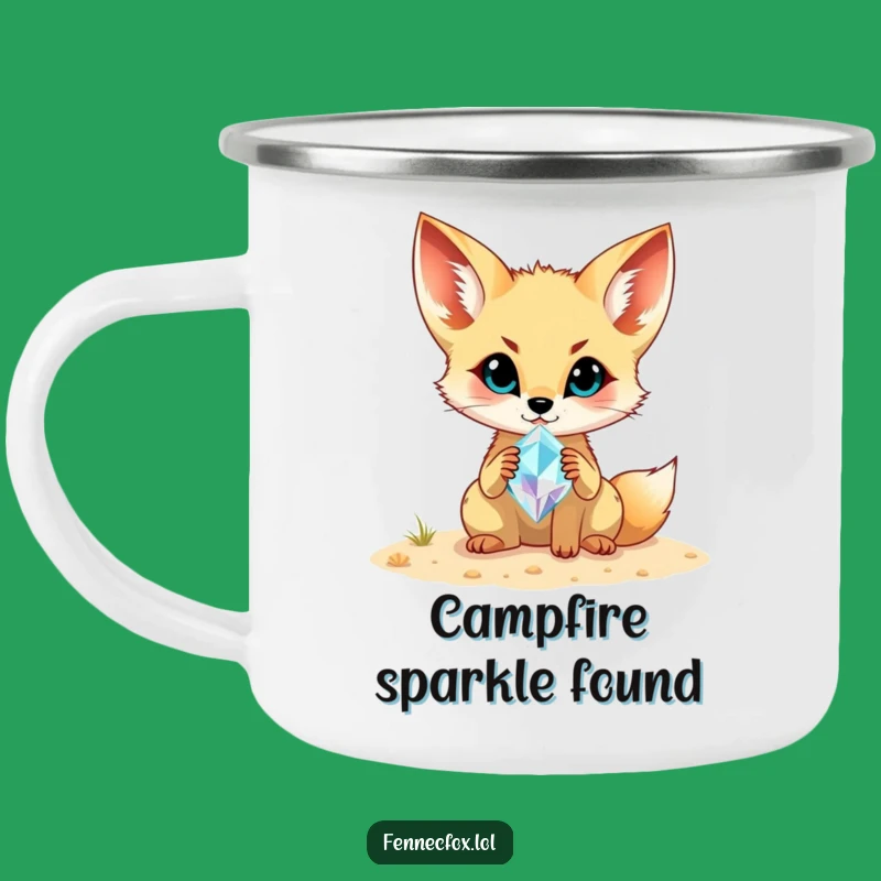 Funny Fennec Fox Gemstone Camping Mug: Adventure Drinkware, Awesome Funny Gift