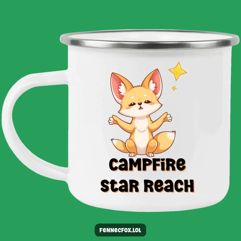 Funny Fennec Fox Star Wish Camping Mug - Magical Adventure Humor