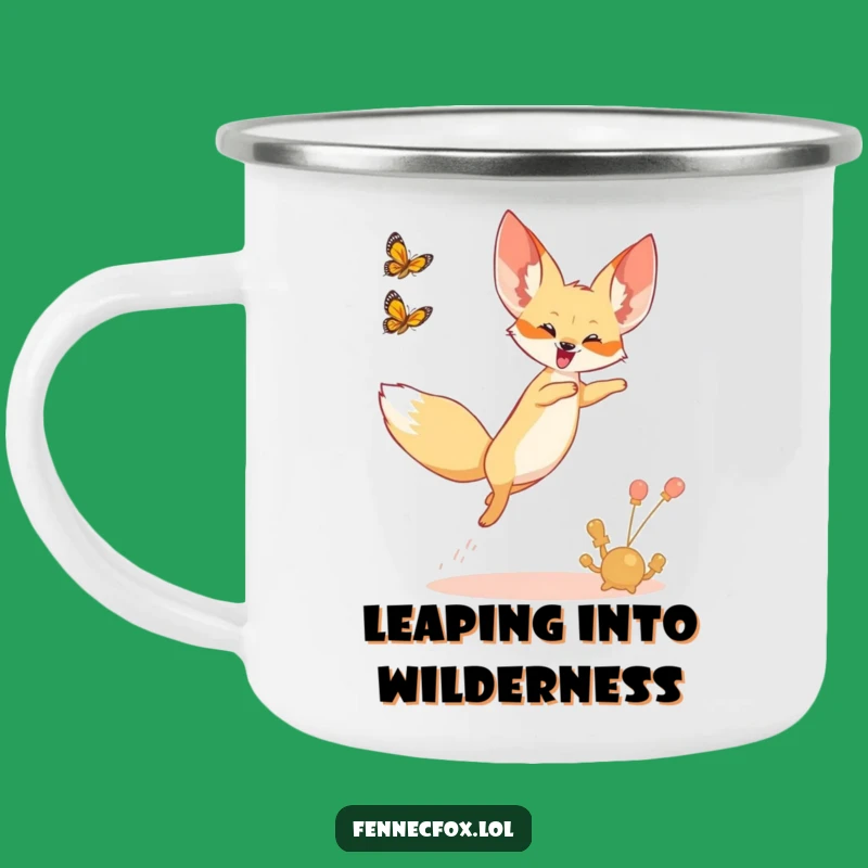 Funny Fennec Fox Camping Mug - Joyful Desert Pursuits Fuel