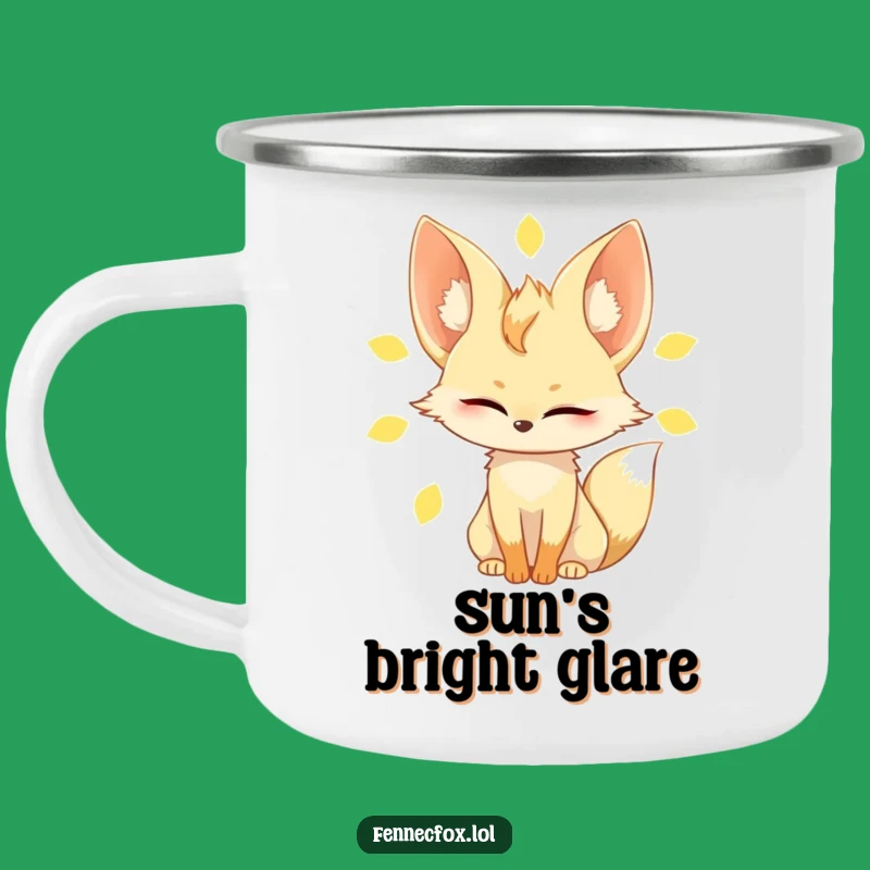 Funny Fennec Fox Camping Mug: Slow Blink Adventure for Outdoor Fun Gift