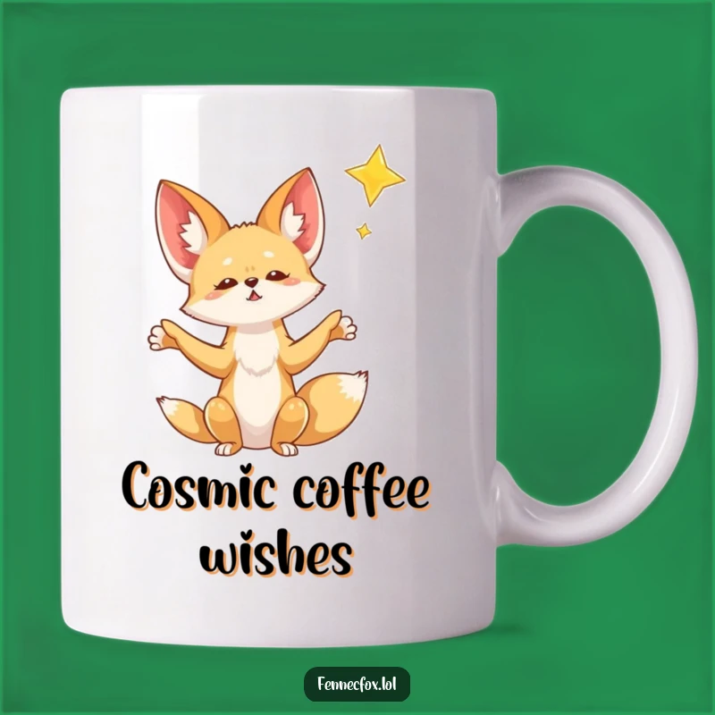 Funny Fennec Fox Star Wish Mug - Magical Dreamer Humor Gift