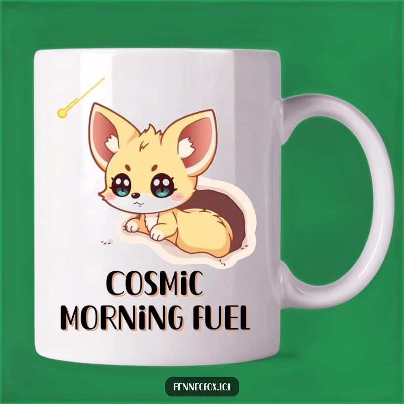 Funny Fennec Fox Comet Mug: Excited Burrow Dweller - Whimsical Gift Idea