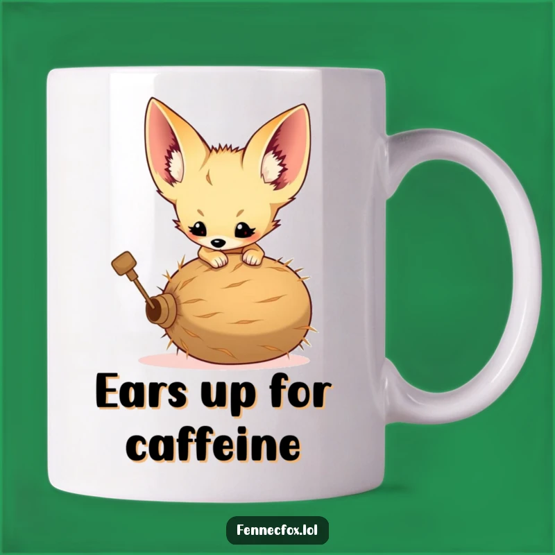 Funny Fennec Fox Mug - Pouncing Ears for a Hilarious Gift