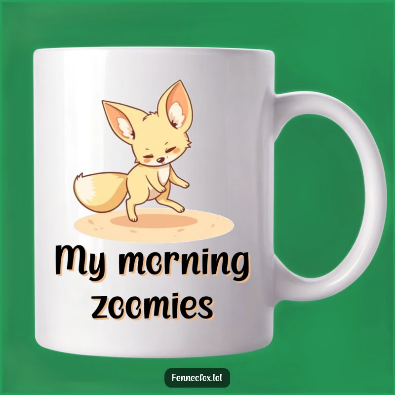 Funny Fennec Fox Tail Mug: Adorable Desert Animal Makes a Hilarious Gift