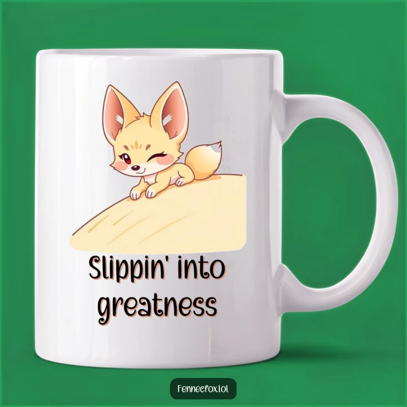 Funny Fennec Fox Sliding Dune Mug - Cool Desert Vibes Humor Gift