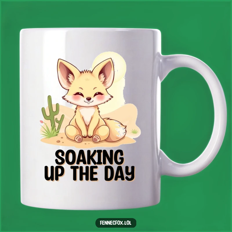 Funny Fennec Fox Sunbeam Mug - Happy Animal Lover's Hilarious Gift