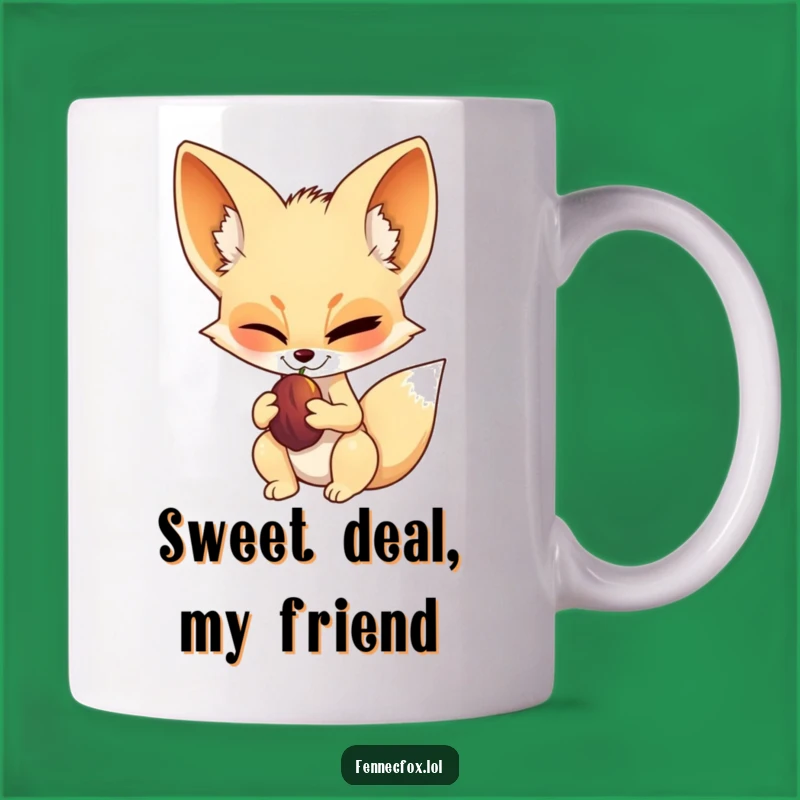 Funny Fennec Fox Winking Date Mug - Confident Desert Treat Gift