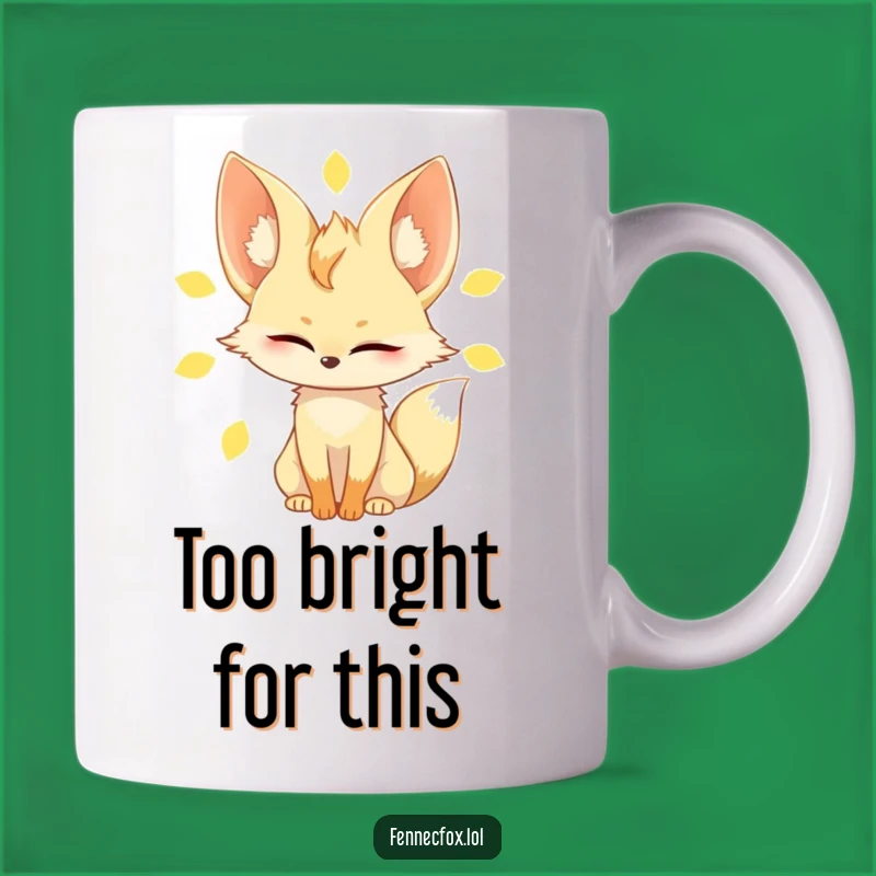 Funny Fennec Fox Blink Mug: The Perfect Slow-Life Gift for Sun Lovers