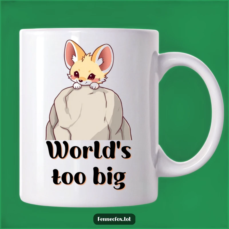 Funny Fennec Fox Peeking Mug - Curious Animal Lover's Hilarious Gift
