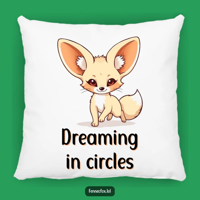Comfy Funny Fennec Fox Tail Chase Pillow: Soft Cartoon Cushion, Delightful Gift