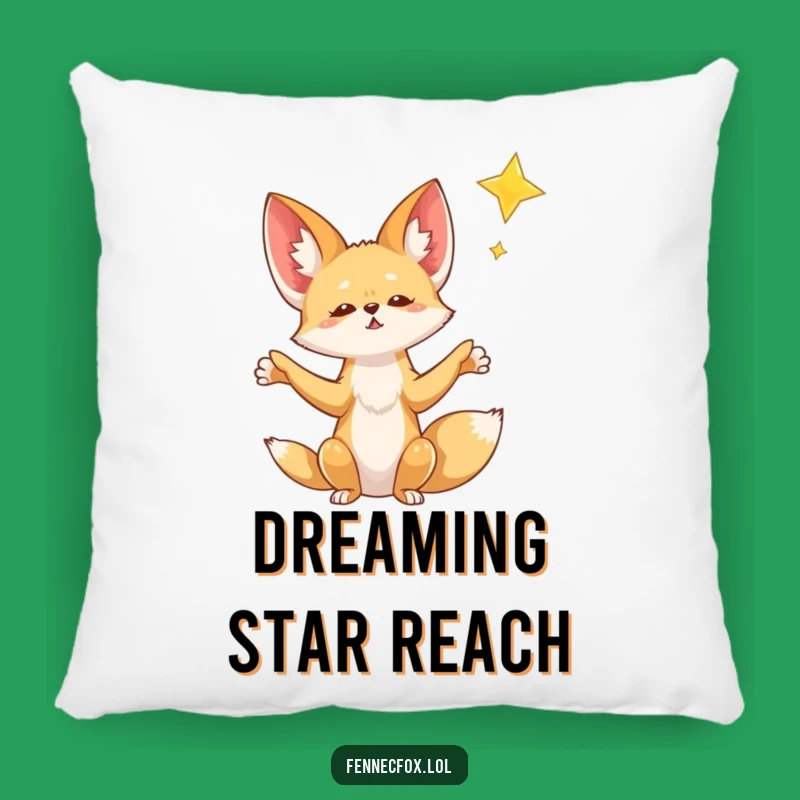 Cute Funny Fennec Fox Star Wish Pillow - Soft Magical Comfort