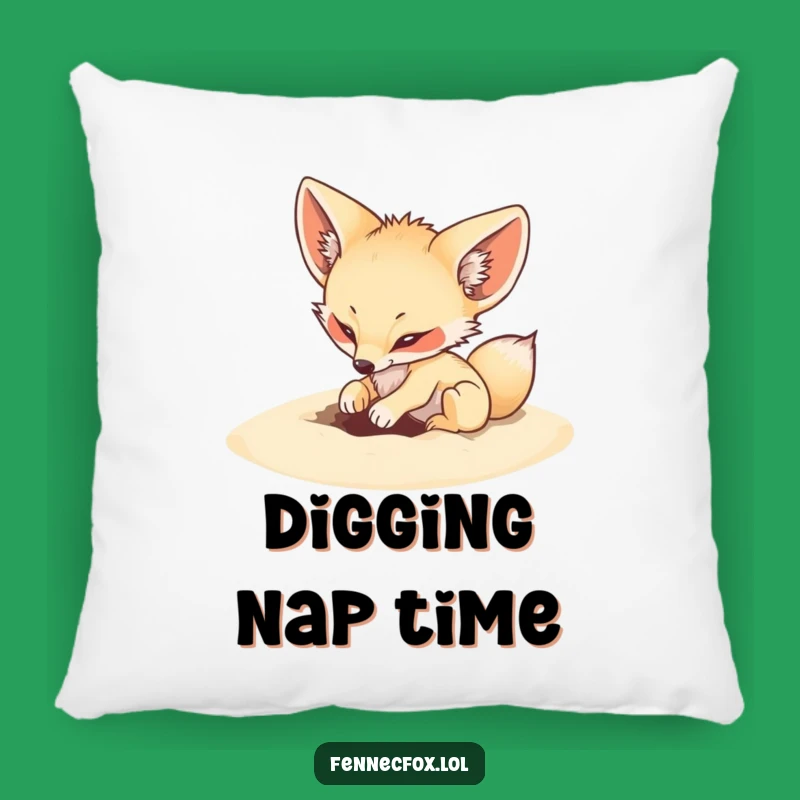 Funny Fennec Fox Digging Pillow - Cozy Comfort for Active Souls