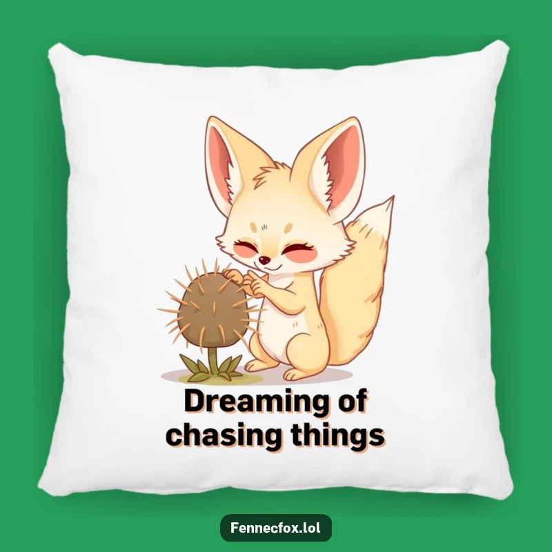 Soft Funny Fennec Fox Batting Tumbleweed Pillow: Comfy & Hilarious Home Decor Gift