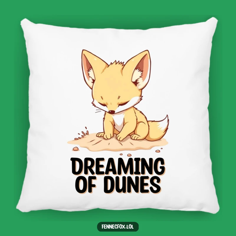 Funny Fennec Fox Pillow: Cozy Desert Accent, Perfect Animal Gift