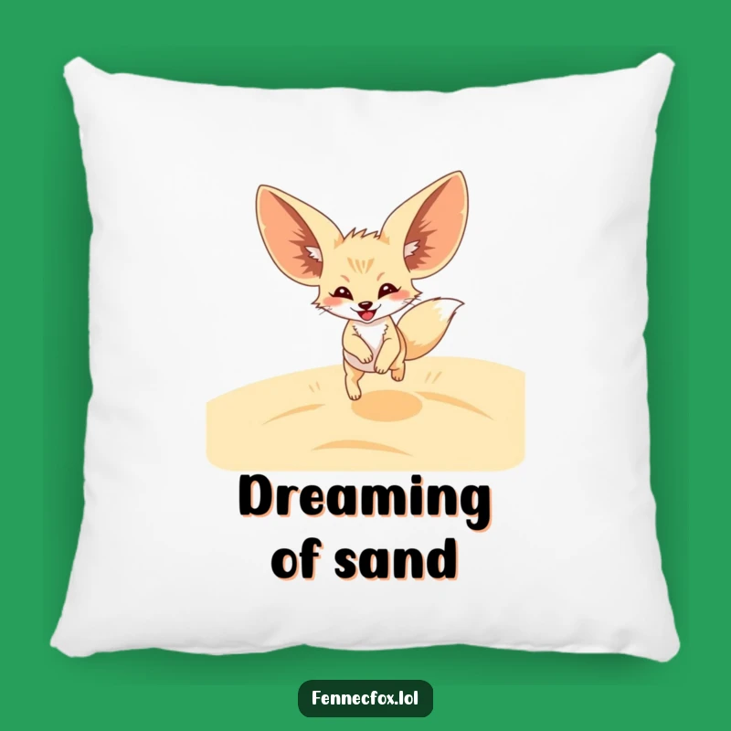 Funny Fennec Fox Leap Pillow: Hilarious Comfort & Desert Charm Gift