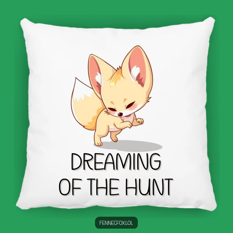 Funny Fennec Fox Pillow: Cozy Comfort with Playful Pounce on Shadow Gift