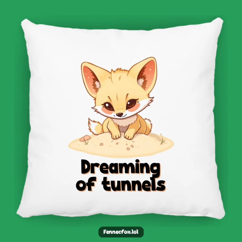 Funny Fennec Fox Digging Pillow - Cozy & Hilarious Accent Decor