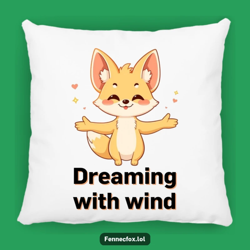 Funny Fennec Fox Pillow: Cozy Breeze Embrace for Ultimate Relaxation