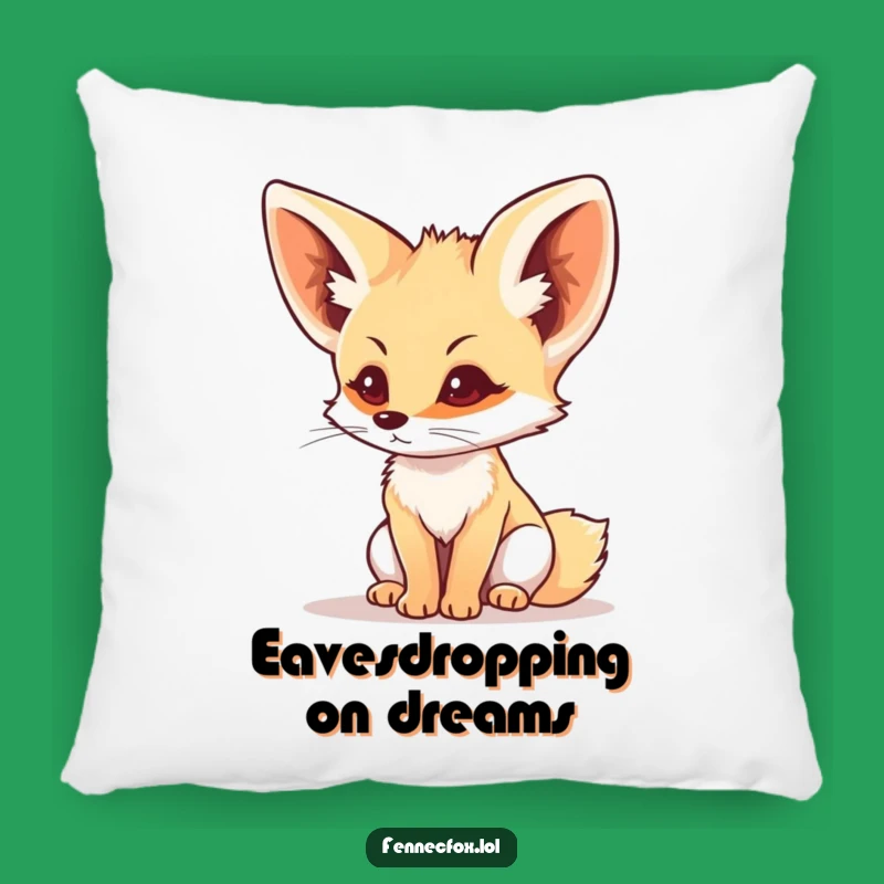 Funny Fennec Fox Listening Pillow: Cozy Comfort with Hilarious Awareness