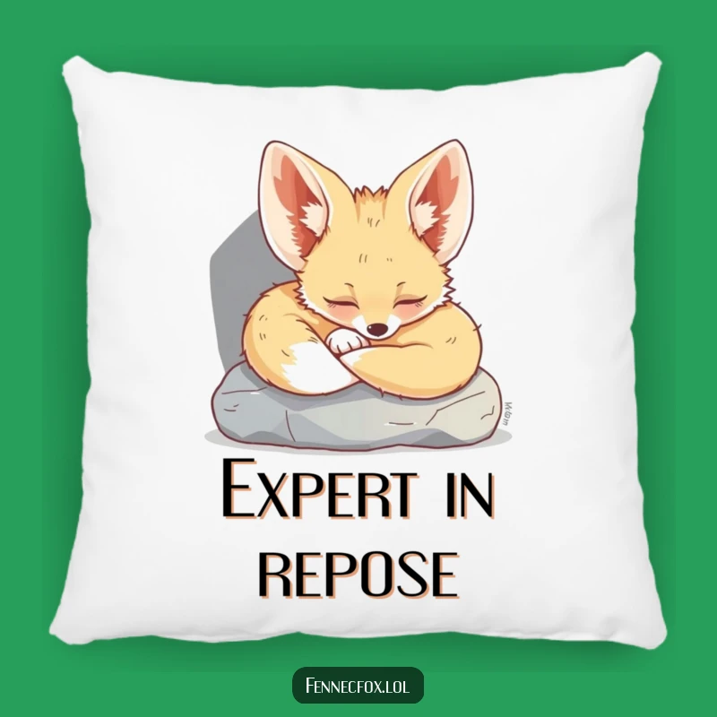 Funny Fennec Fox Pillow: Cozy Sleeping Fox Cushion, Adorable & Funny Gift