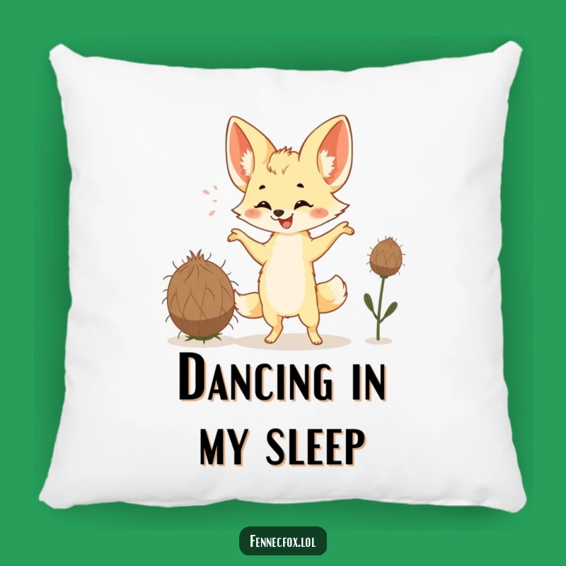 Funny Fennec Fox Dance Pillow: Cozy & Silly Desert Accent Gift