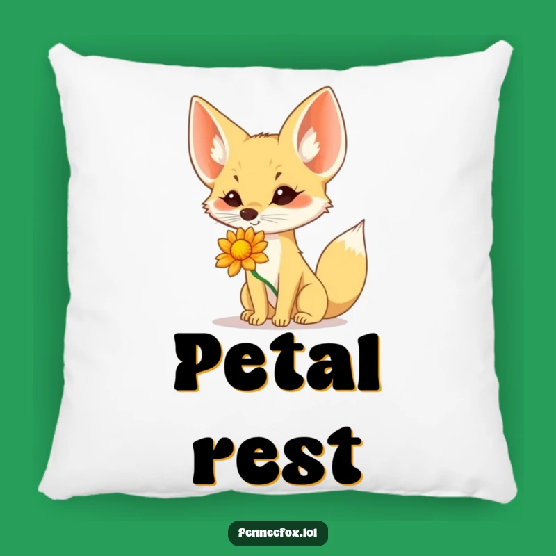 Funny Fennec Fox Flower Nose Pillow: Cute Comfort & Humor!