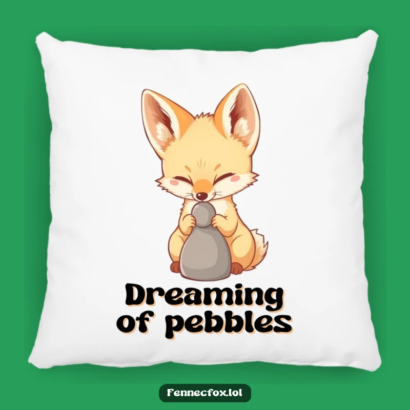 Soft Funny Fennec Fox Pebble Balance Pillow - Cuddle with this Focused and Hilarious Friend