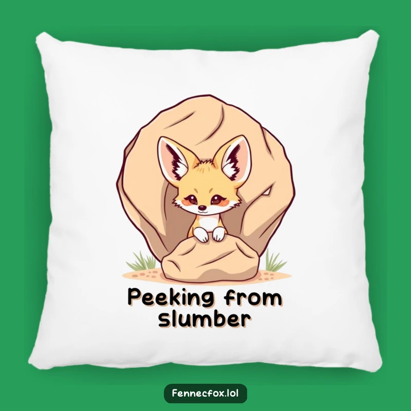 Soft Funny Fennec Fox Peek-a-Boo Pillow - Cuddle Up with this Mysterious and Cute Friend