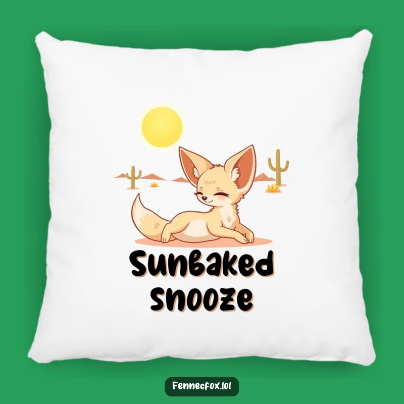 Funny Fennec Fox Pillow: Cozy Humorous Decor Accent, Perfect Gift