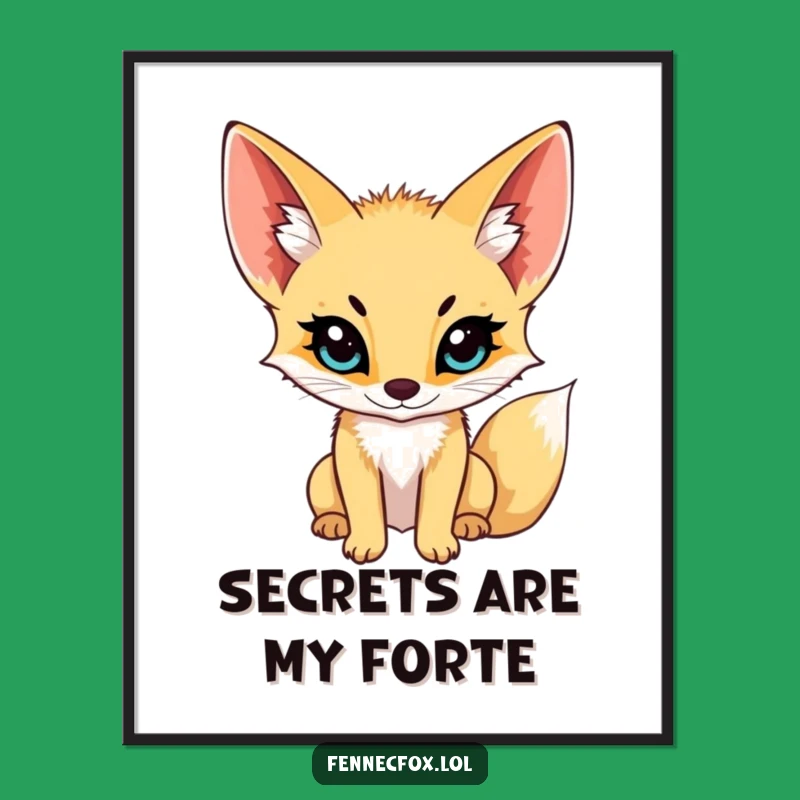 Attentive Fennec Fox Digital Art - Funny Listening Desert Scene Download