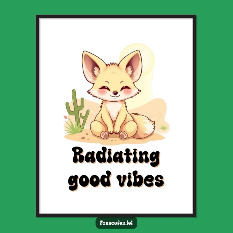 Funny Fennec Fox Sunbeam Poster - Warm & Hilarious Desert Wall Art