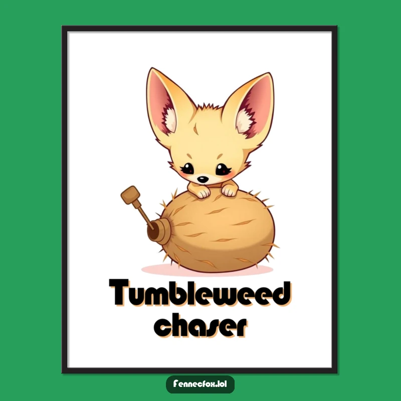 Funny Fennec Fox Poster - Desert Playfulness for Wall Decor Gift