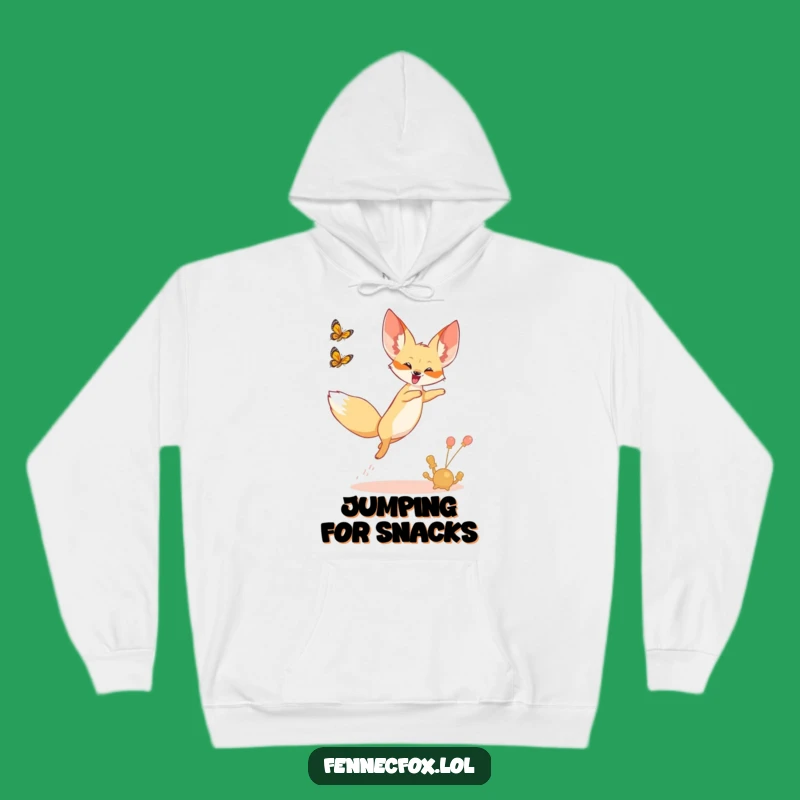 Cozy Funny Fennec Fox Hoodie - Leap into Warmth and Joy