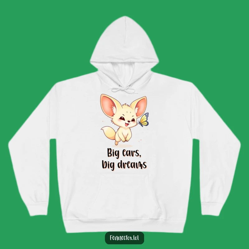 Cozy Funny Kawaii Fennec Fox Hoodie: Adorable and warm apparel for comfort.
