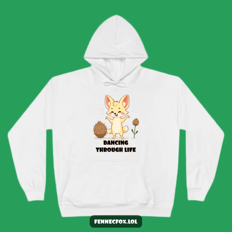 Funny Fennec Fox Dance Hoodie: Cozy & Silly Desert Fun Gift