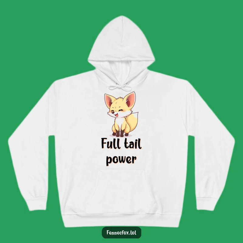 Cozy Funny Fennec Fox Tail Wagging Hoodie - Warm Up with this Hilarious Animal Design