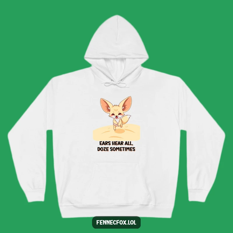 Funny Fennec Fox Leap Hoodie: Cozy & Hilarious Desert Animal Apparel Gift