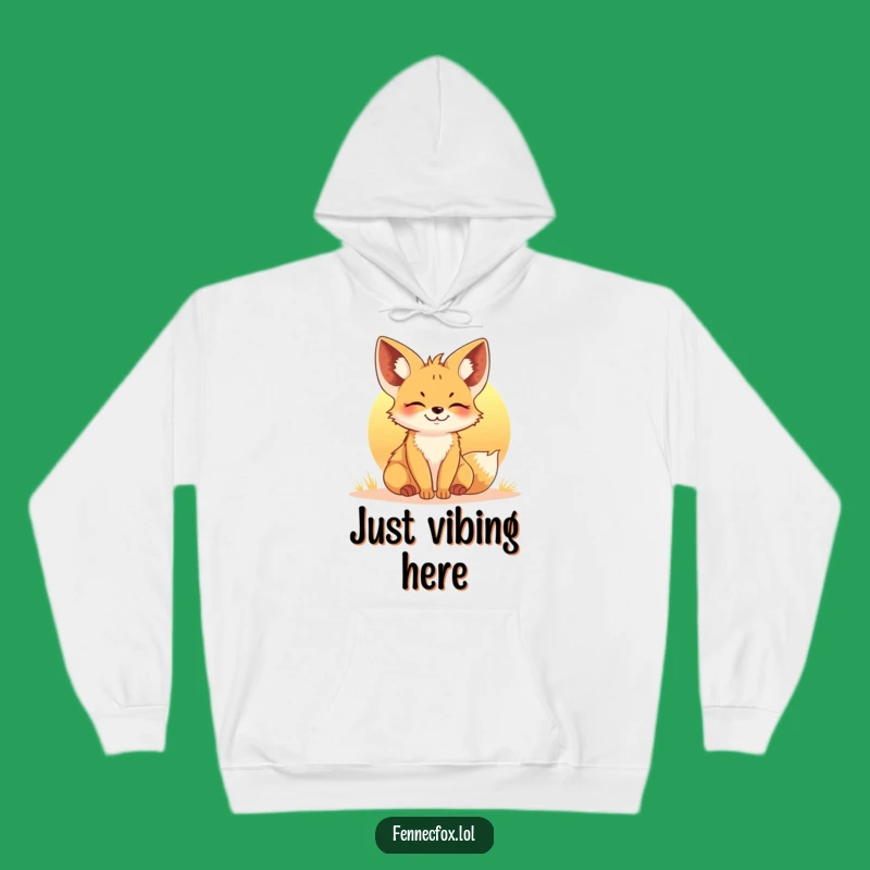 Funny Fennec Fox Sunset Hoodie: Cozy Happy Fox Apparel - Hilarious Gift Wear