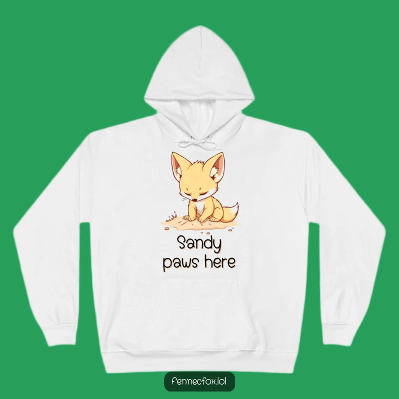 Funny Fennec Fox Hoodie: Cozy Desert Digging Scene, Perfect Animal Gift