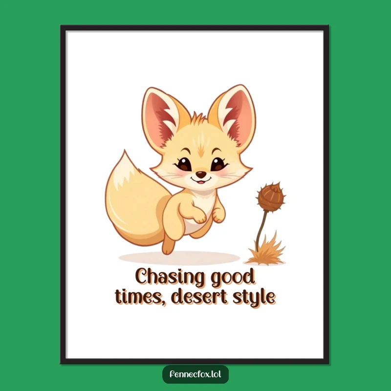 Funny Fennec Fox Desert Art: Free Printable Wall Decor Downloadable Gift