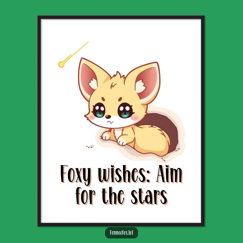 Free Printable Wall Art: Fox Spots Comet - Funny Downloadable Cosmic Dream Decor