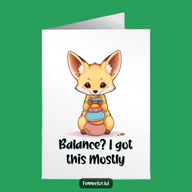 Funny Free Printable Fennec Fox Birthday Card - Downloadable DIY Gift for Laughs