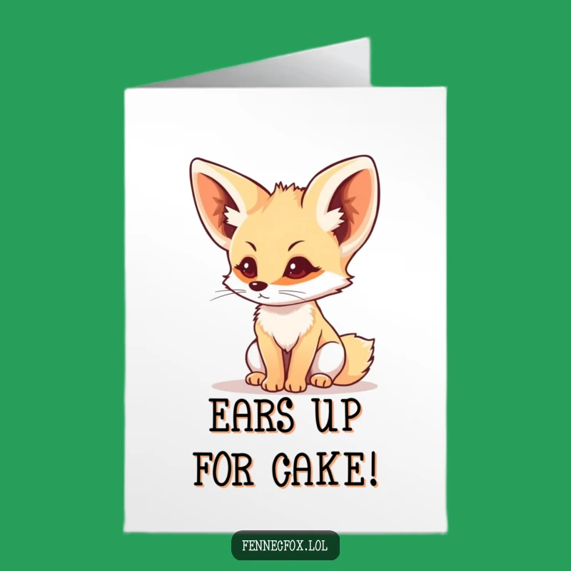 Listening Fennec Fox Birthday Card: Free Printable - Hear the Fun - DIY Gift