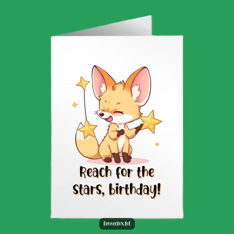 Free Printable Fox Birthday Card: Funny Downloadable Gift for Starry Celebrations!