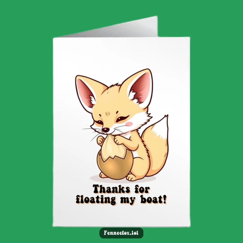 Free Printable Thank You Card: Playful Fennec Fox, Heartfelt DIY Downloadable Gift